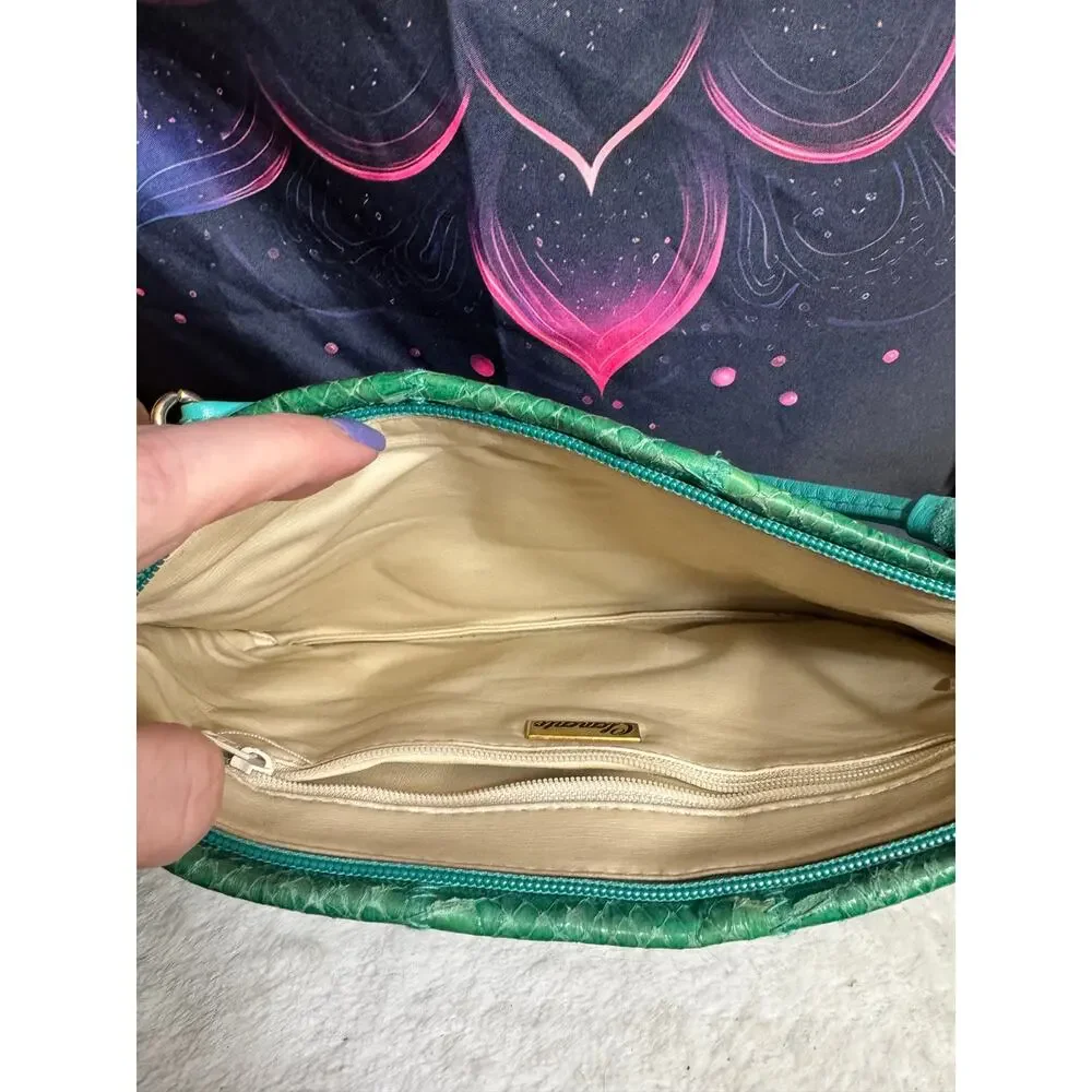 Vintage Clemente Snakeskin Crossbody Clutch - Picture 5 of 8
